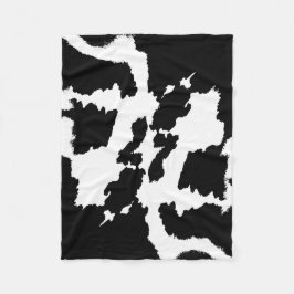 Schwarzweiss-Kuh-Druck-Muster Fleecedecke