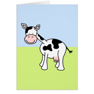 Schwarzweiss-Kuh-Karikatur