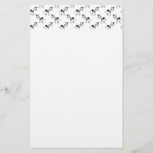 Schwarzweiss-Kuh-Muster Briefpapier