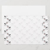 Schwarzweiss-Kuh-Muster Briefpapier (Vorne/Hinten)