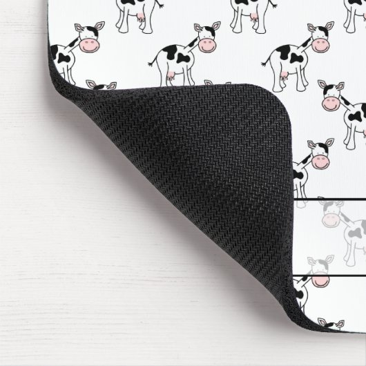 Schwarzweiss-Kuh-Muster Mousepad (Ecke)