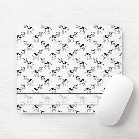 Schwarzweiss-Kuh-Muster Mousepad (Mit Mouse)