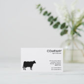 Schwarzweiss-Kuh-Symbole Visitenkarte (Stehend Vorderseite)
