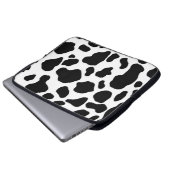 Schwarzweiss-Kuhdruck-Laptophülse Laptopschutzhülle (Vorne Knopf)