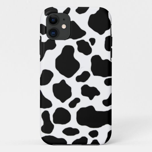 Schwarzweiss-Kuhdruckmuster Case-Mate iPhone Hülle (Rückseite)
