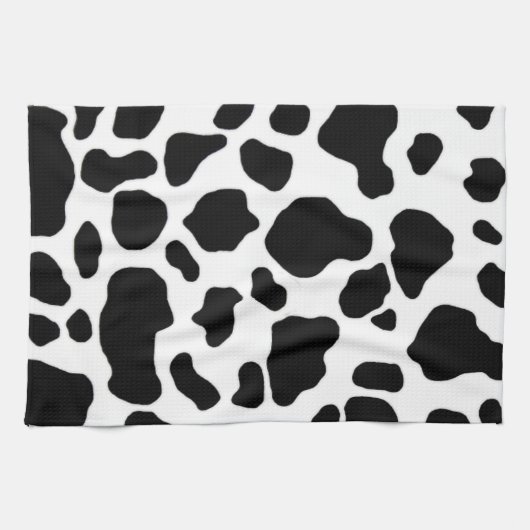 Schwarzweiss-Kuhdruckmuster Handtuch (Horizontal)