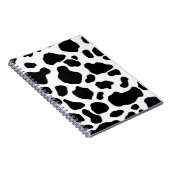 Schwarzweiss-Kuhdruckmuster Notizblock (Rechte Seite)
