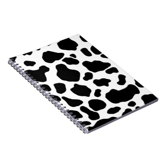 Schwarzweiss-Kuhdruckmuster Notizblock (Rechte Seite)