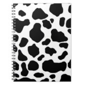 Schwarzweiss-Kuhdruckmuster Notizblock (Vorderseite)