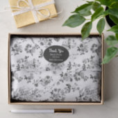 Schwarzweiss-kundenspezifisches Geschäfts-mit Seidenpapier (Geschenk)