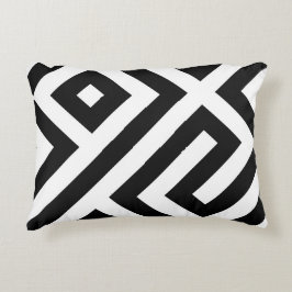 Schwarzweiss-Labyrinth zeichnet Muster-Kissen Dekokissen