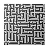 Schwarzweiss-Labyrinthlabyrinth Fliese (Vorderseite)