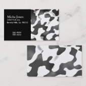 Schwarzweiss-Land-Kuh-Muster Visitenkarte (Vorne/Hinten)