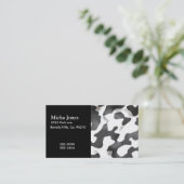 Schwarzweiss-Land-Kuh-Muster Visitenkarte (Stehend Vorderseite)