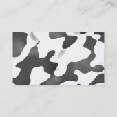 Schwarzweiss-Land-Kuh-Muster Visitenkarte (Rückseite)