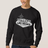 Schwarzweiss-Las Vegas-Zeichen Sweatshirt (Vorderseite)