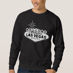 Schwarzweiss-Las Vegas-Zeichen Sweatshirt