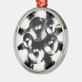 Schwarzweiß-Lautsprecher im Kreis Silbernes Ornament (Links)