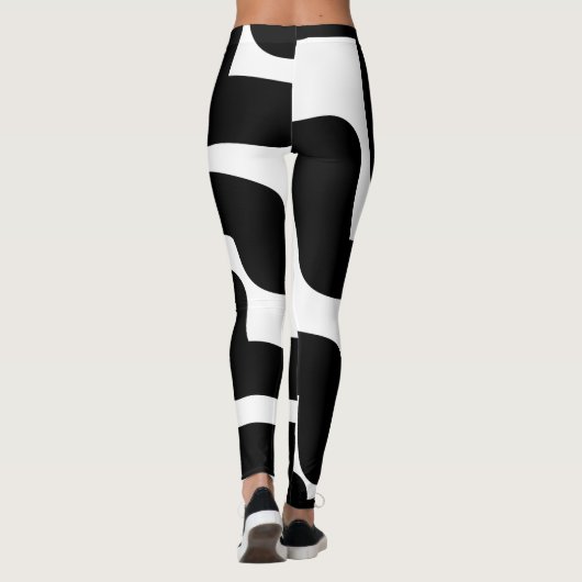Schwarzweiß Leggings (Rückseite)