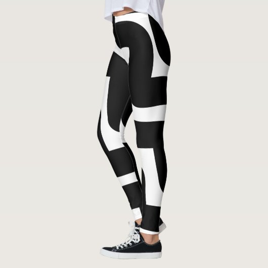 Schwarzweiß Leggings (Links)