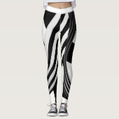 Schwarzweiß Leggings (Vorderseite)