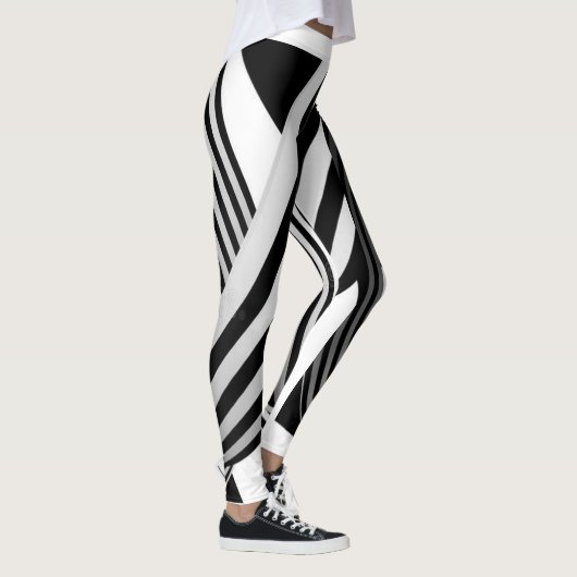 Schwarzweiß Leggings (Rechts)