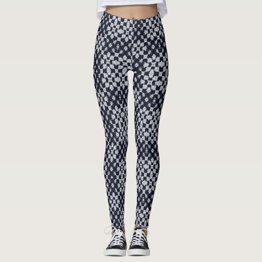 Schwarzweiß-Leggings Leggings (Vorderseite)