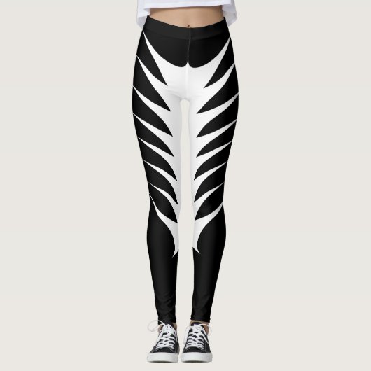 Schwarzweiss-Leggings Leggings (Vorderseite)