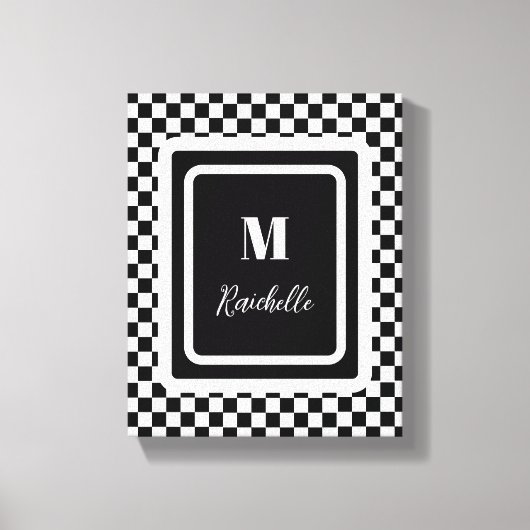 Schwarzweiß Leinwanddruck (Vorderseite)