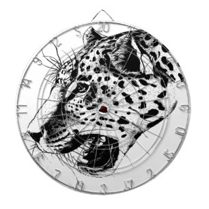 Schwarzweiß-Leopard Dartscheibe