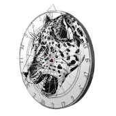 Schwarzweiß-Leopard Dartscheibe (Vorderseite rechts)