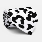 Schwarzweiss-Leopard-Druck-Haut Krawatte (Gerollt)