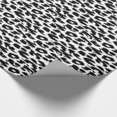 Schwarzweiss-Leopard-Druck-Haut-Pelz Geschenkpapier (Ecke)