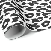 Schwarzweiss-Leopard-Druck-Haut-Pelz Geschenkpapier (Rolleneckpunkt)
