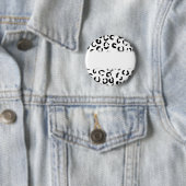 Schwarzweiss-Leopard-Druck-Muster Button (Beispiel)