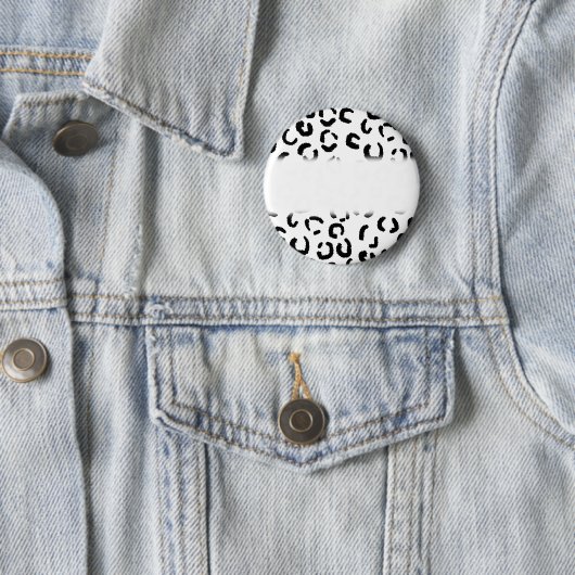 Schwarzweiss-Leopard-Druck-Muster Button (Beispiel)