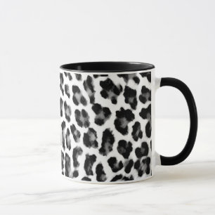 Schwarzweiss-Leopard-Druck Tasse