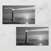 Schwarzweiss-Leuchtturm-Visitenkarte Visitenkarte (Vorne/Hinten)