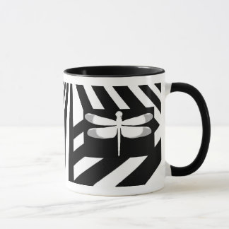Schwarzweiss-Libelle Tasse
