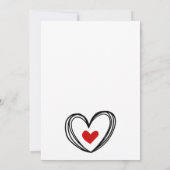 Schwarzweiß-Liebe-Foto-Urlaubskarte Dankeskarte (Rückseite)