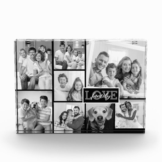 Schwarzweiß-Liebe Fotoblock (Vorderseite)