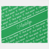 Schwarzweiß-Liebe-Fußball Fleecedecke (Vorderseite (Horizontal))