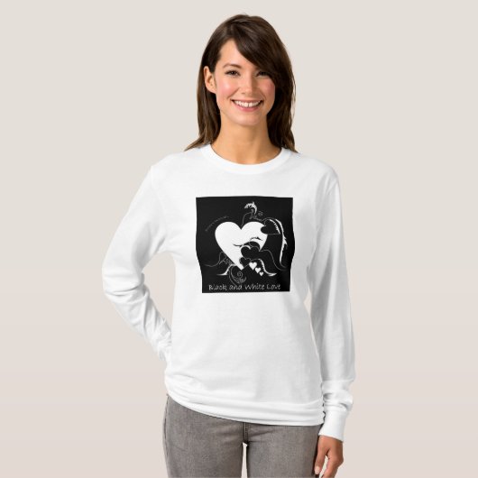 Schwarzweiss-Liebe T-Shirt (Vorne ganz)