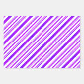 Schwarzweiß, lila und weiß, blau und weiß geschenkpapier set (Vorderseite 2)