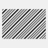 Schwarzweiß, lila und weiß, blau und weiß geschenkpapier set (Vorderseite)