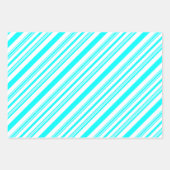 Schwarzweiß, lila und weiß, blau und weiß geschenkpapier set (Vorderseite 3)