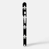 Schwarzweiß-Lilie-Muster Case-Mate iPhone Hülle (Rückseite / Links)