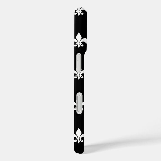 Schwarzweiß-Lilie-Muster Case-Mate iPhone Hülle (Rückseite / Rechts)