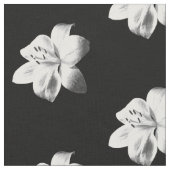 Schwarzweiss-Lilie Stoff (Nahaufnahme)