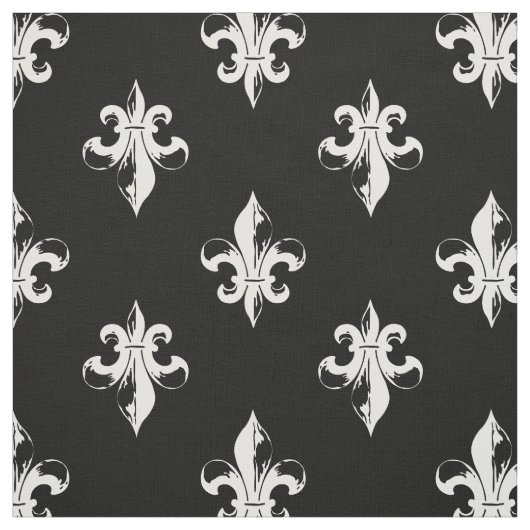 Schwarzweiss-Lilien-Muster Stoff (Muster)
